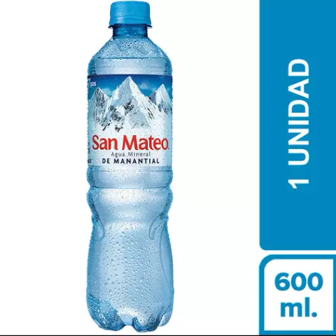 Agua Mineral San Mateo, 600 Ml.