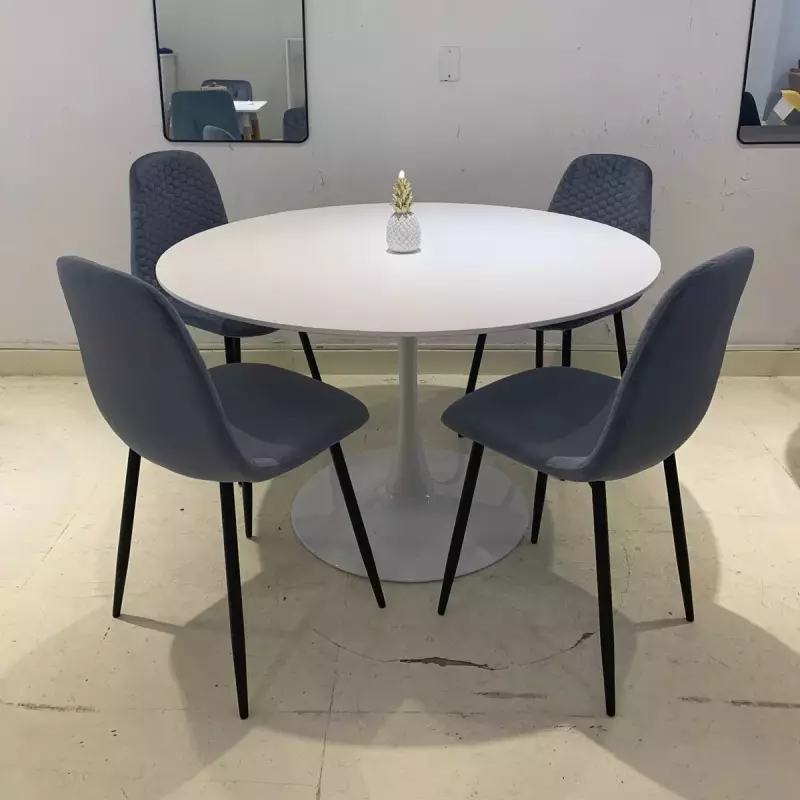Mesa de 90cm+ 4 sillas albis tramada