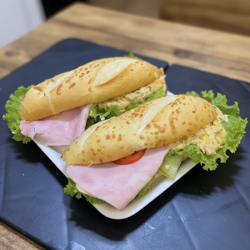 BAGUETE C/ PRESUNTO E QUEIJO