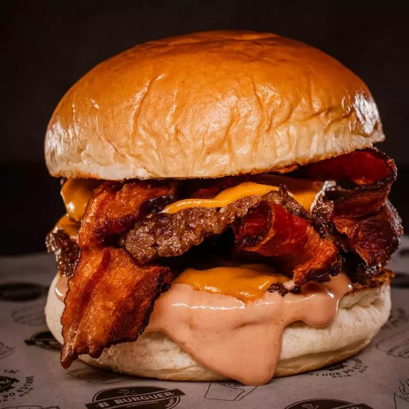 burguer american bacon