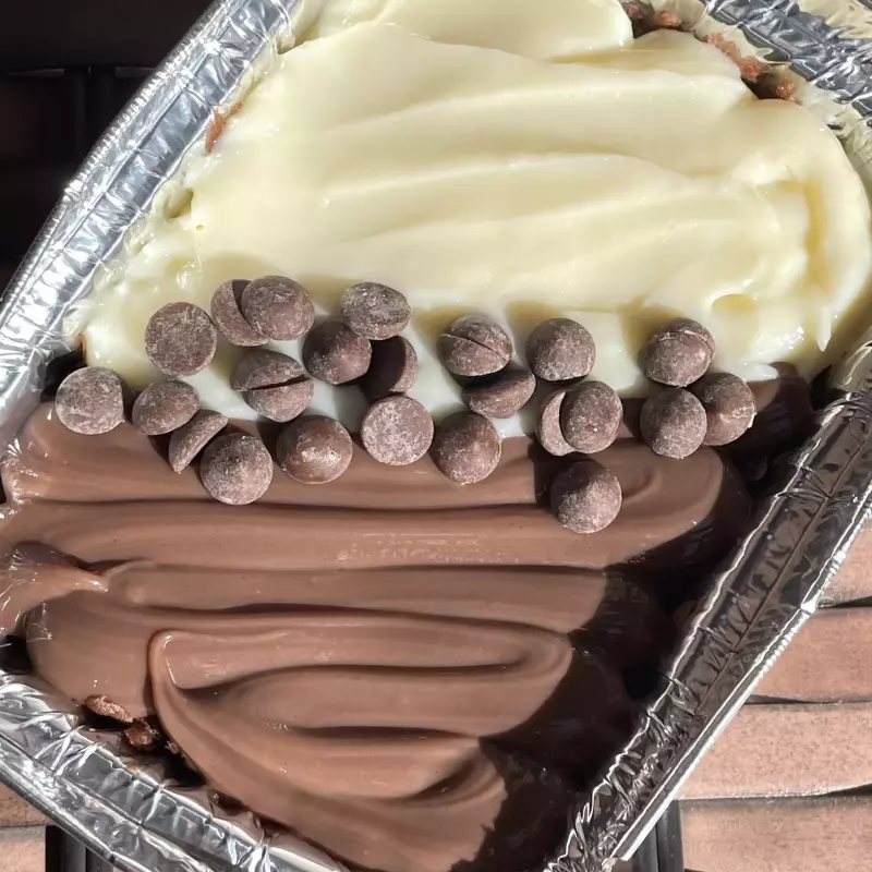 brownie de ninho com brigadeiro