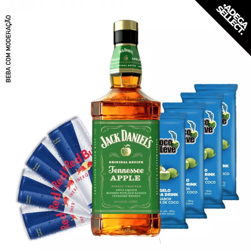 Combo Whisky J. Daniels Apple 1L