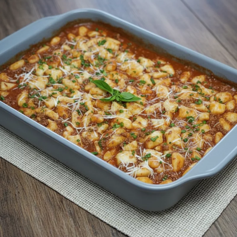 NHOQUE DE BATATA AO MOLHO BOLONHESA