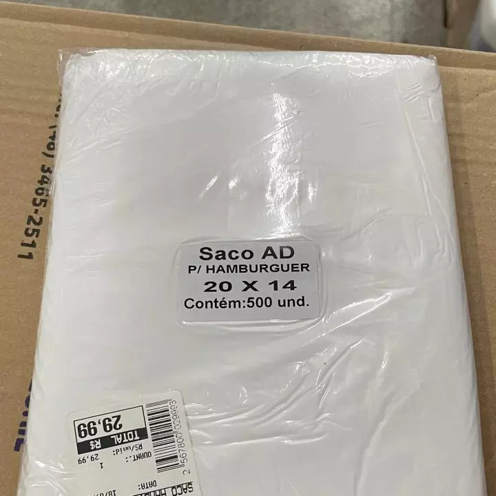Saco AD p/ HAMBURGUER