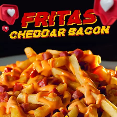 Batata frita G com cheddar e bacon