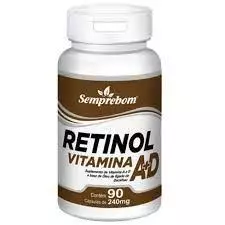 VITAMINA A + D - RETINOL -  90 CÁPS - 240MG
