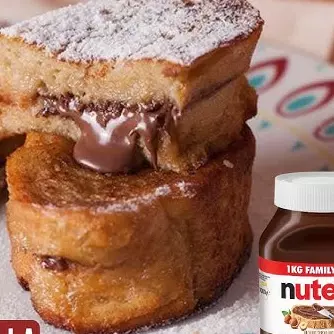 Rabanada recheada com Nutella