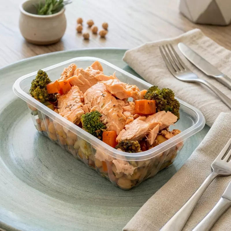 Mounjaro salmão com grão de bico