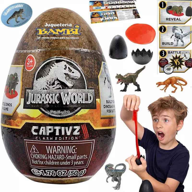 HUEVO SORPRESA JURASSIC CAPTIVZ