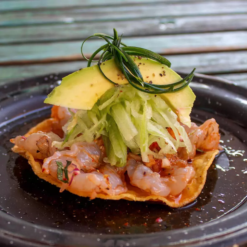 TOSTADA DE AGUACHILE HIJAS