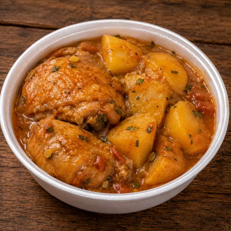 Sobrecoxa com batata