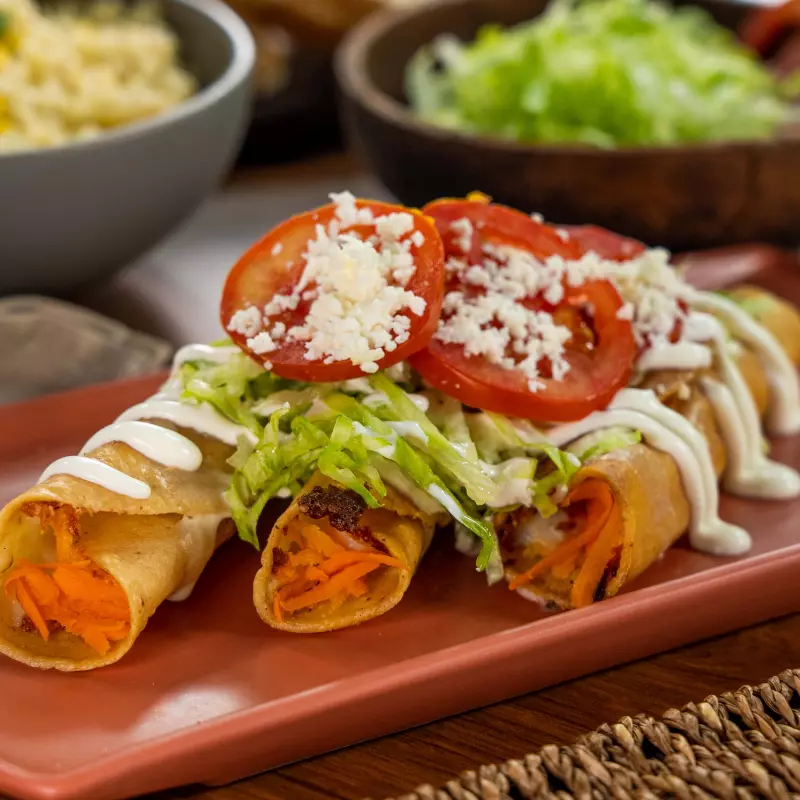 Tacos dorados veggie