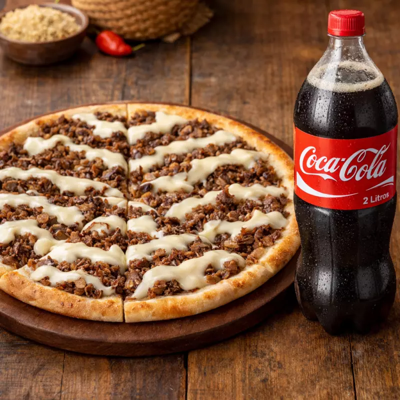 Pizza Carne de Sol + Coca 2L