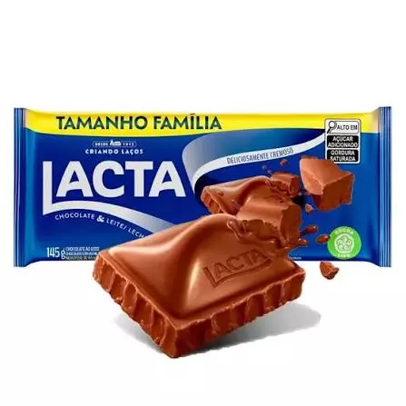 Barra ao leite lacta 145g