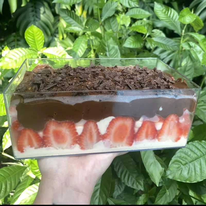 Bombom aberto de morango