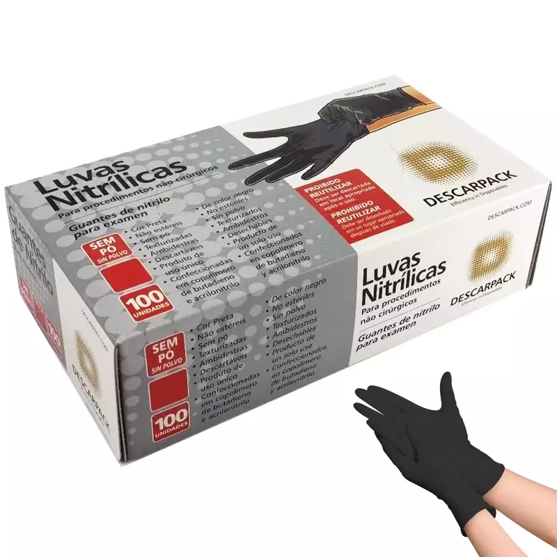 Caixa de Luvas Nitrílicas - 100 un