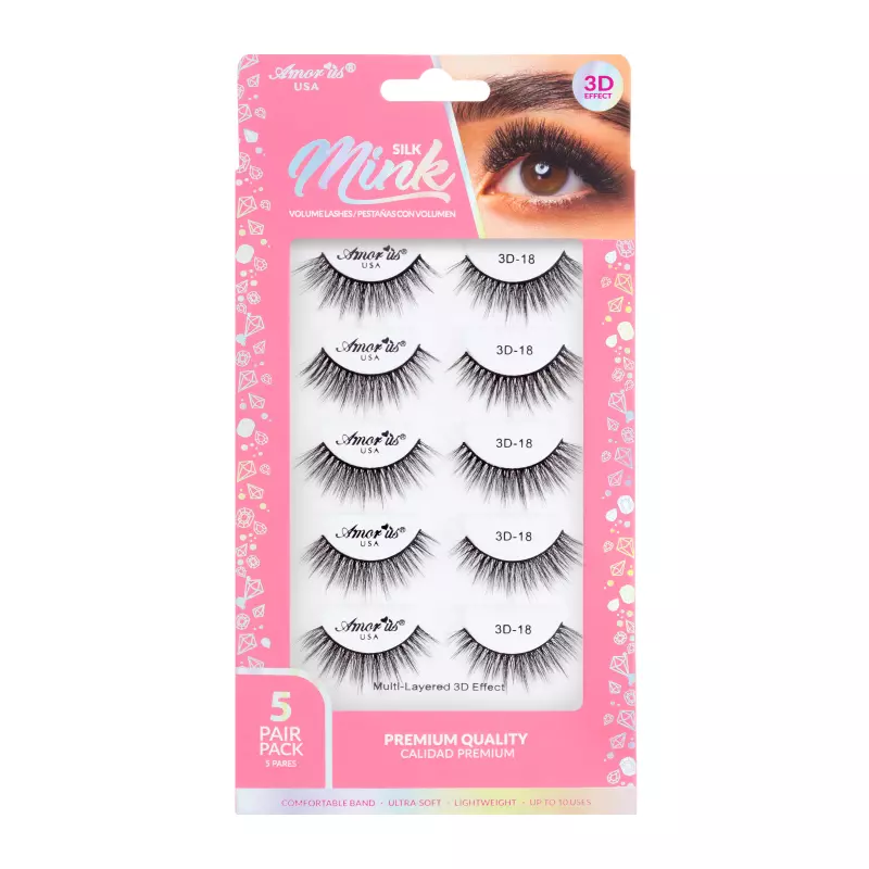 SILK MINK 5 PAIR 3D5P-18