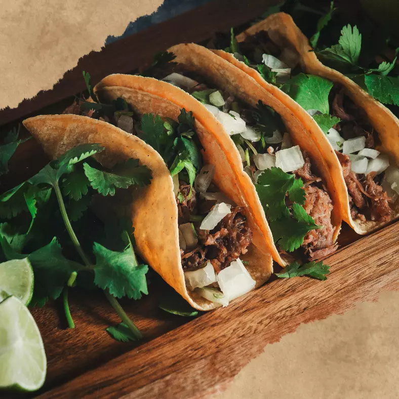 (PROMO) 3 tacos con muzza y panceta