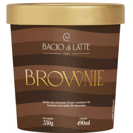 Sorvete Bacio do Latte Brownie