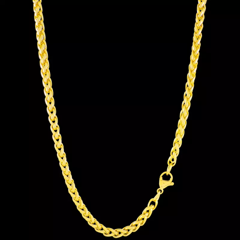 4mm Gold Wheat Chain