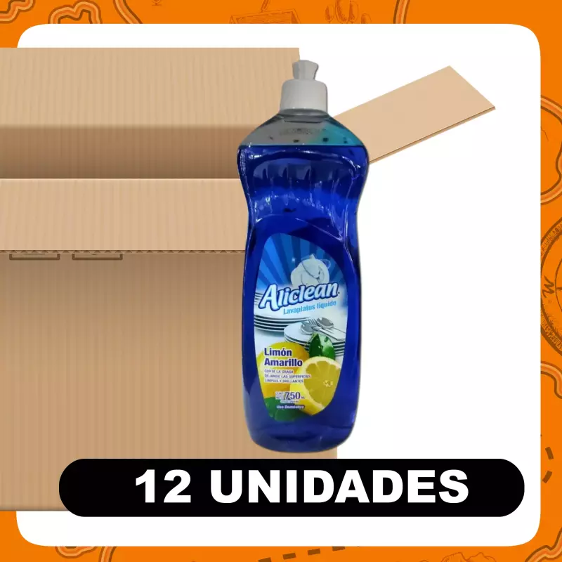 Bulto Aliclean Limón Amarillo 750ml