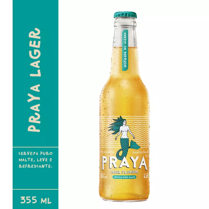 Praya Lager S/Gluten Long Neck 330ml