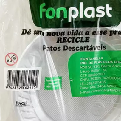 PRATO DESCARTAVEL FAN PLAST