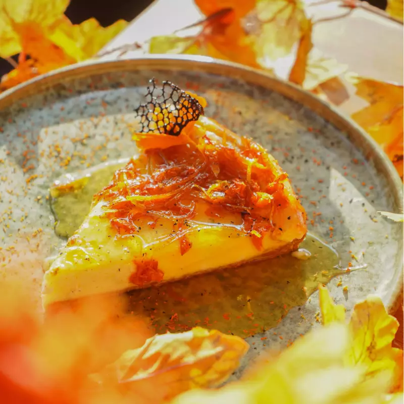 Cheesecake y cempasúchil