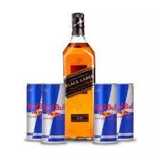Whisky Black Label + 5 Redbull
