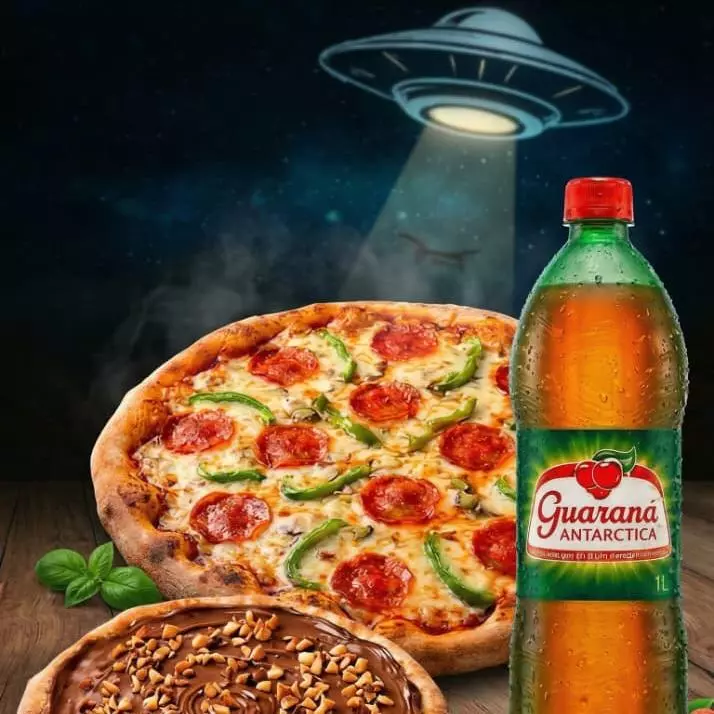 1 Pizza Salgada + Doce P + Guaraná