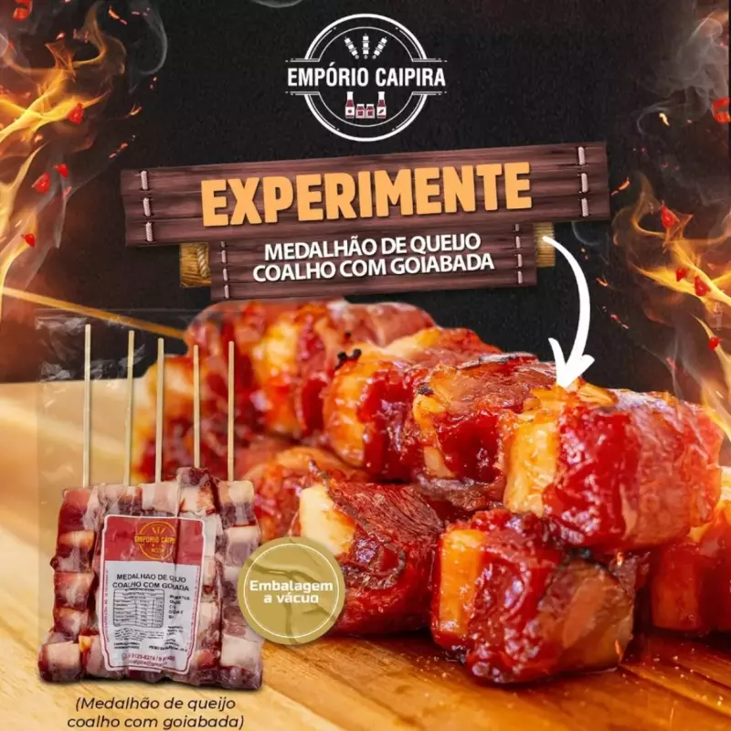 MEDALHÃO QUEIJO GOIABADA E BACON