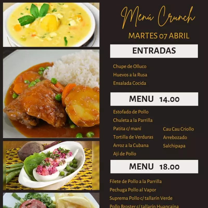 Menú 18.00 soles