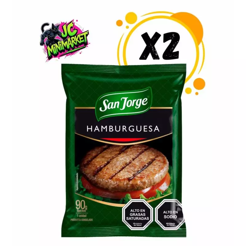 X2 UN HAMB. VACUNO 90G SAN JORGE