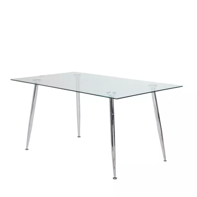 Mesa Iriarte Base Cromo 140x80cm