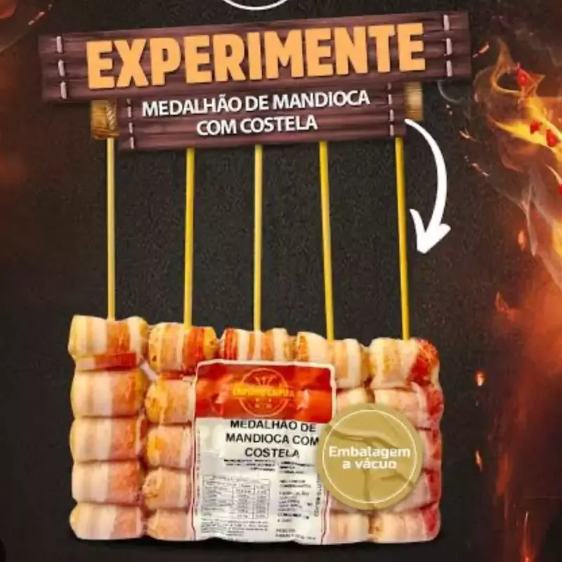 MEDALHÃO MANDIOCA COSTELA E BACON