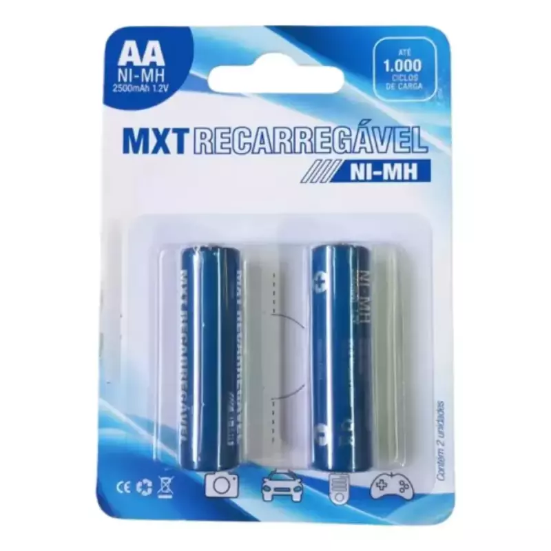 PILHA RECARREGÁVEL MXT AA NI-MH 1.2V