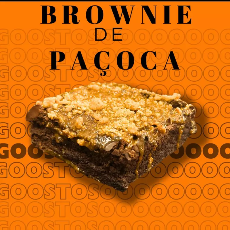 Brownie de doce de leite com Paçoca