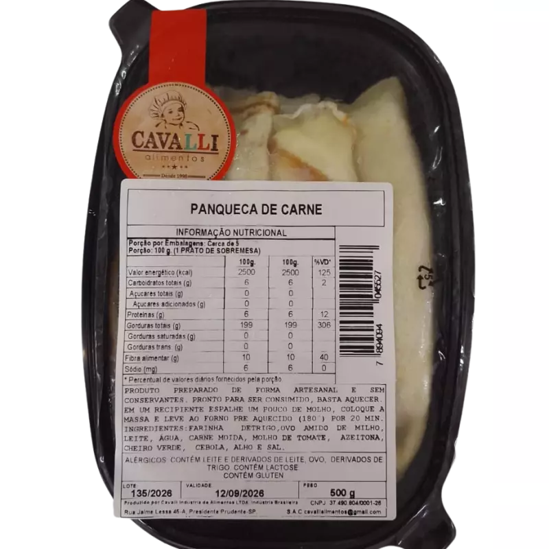 Panqueca Carne 500g - Cavalli