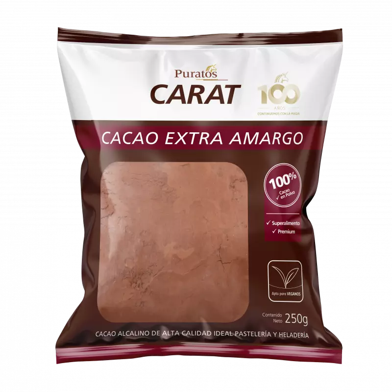 Cacao extramargo carat puratos 250gr