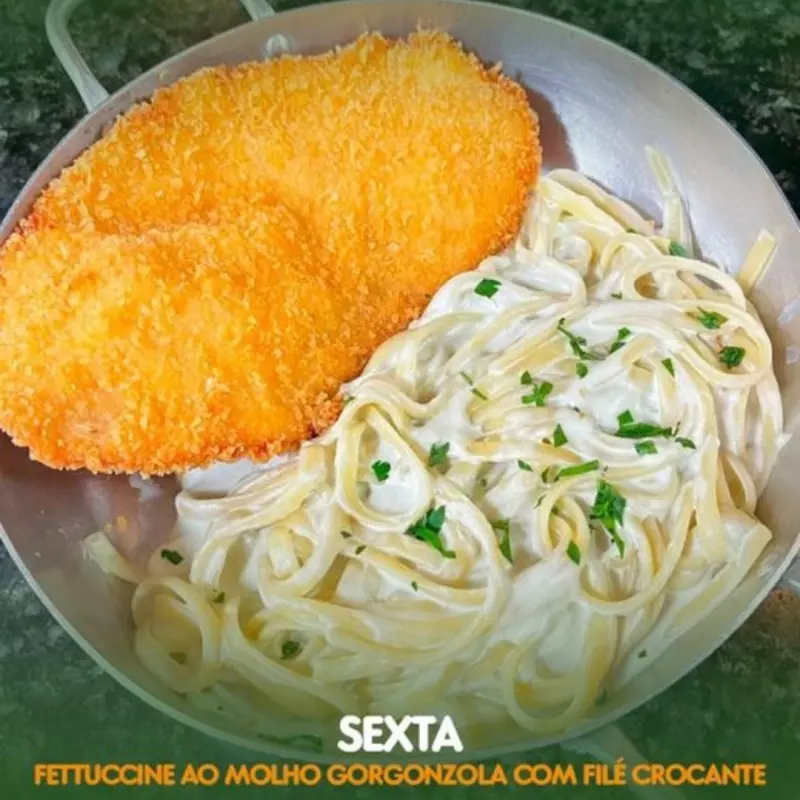(Sexta feira) FETTUCCINE /GORGONZOLA