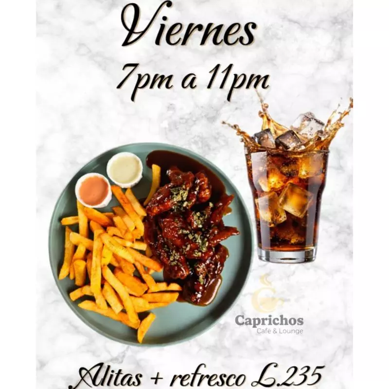 VIERNES Alitas + refresco