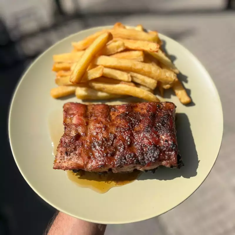1/2 Ribs de cerdo a la barbacoa