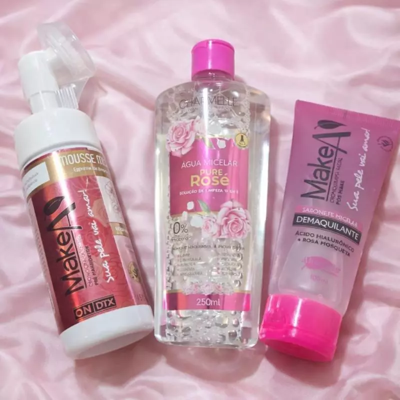 Kit Mousse+água Micelar+sabonete liq