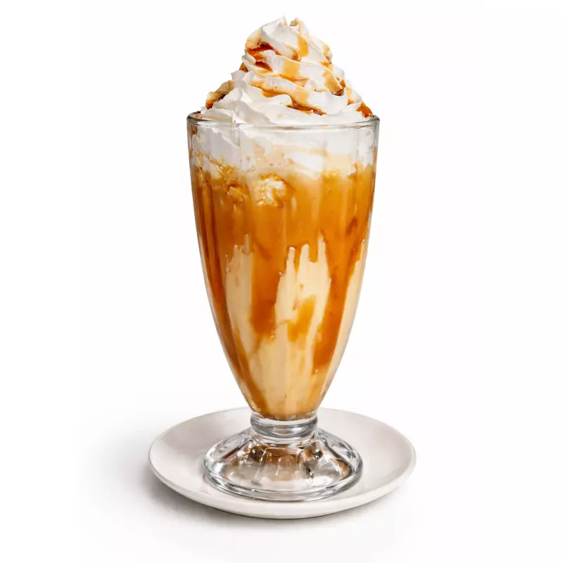 Frappê de caramelo e café