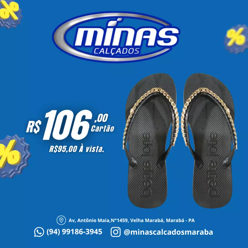 Chinelo Preto RF:PJ7592