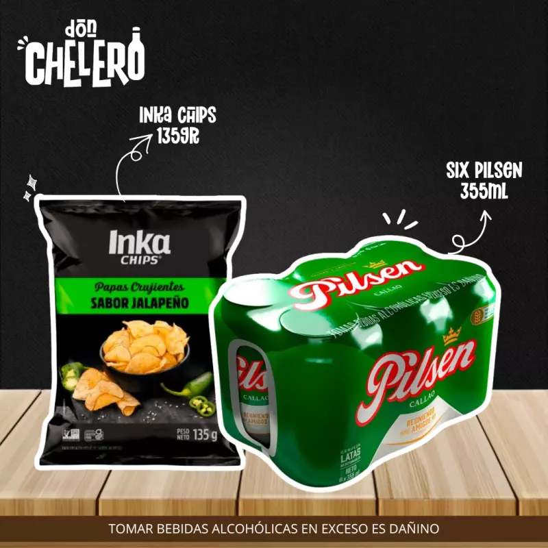 SIX PILSEN X 355 +1 INKA CHIPS 135G