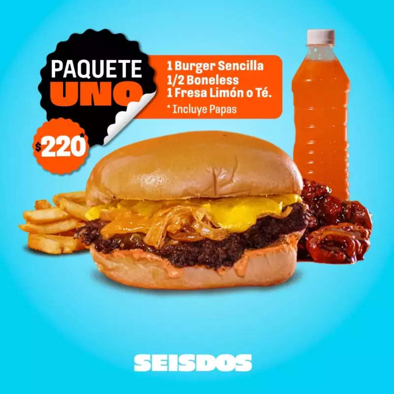 Pack 1: Sencilla, 1/2 Boneless, 1Beb