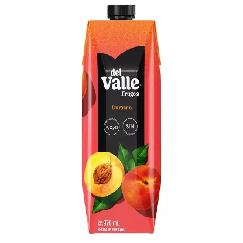 FRUGOS DEL VALLE CAJA DURAZNO 970ML