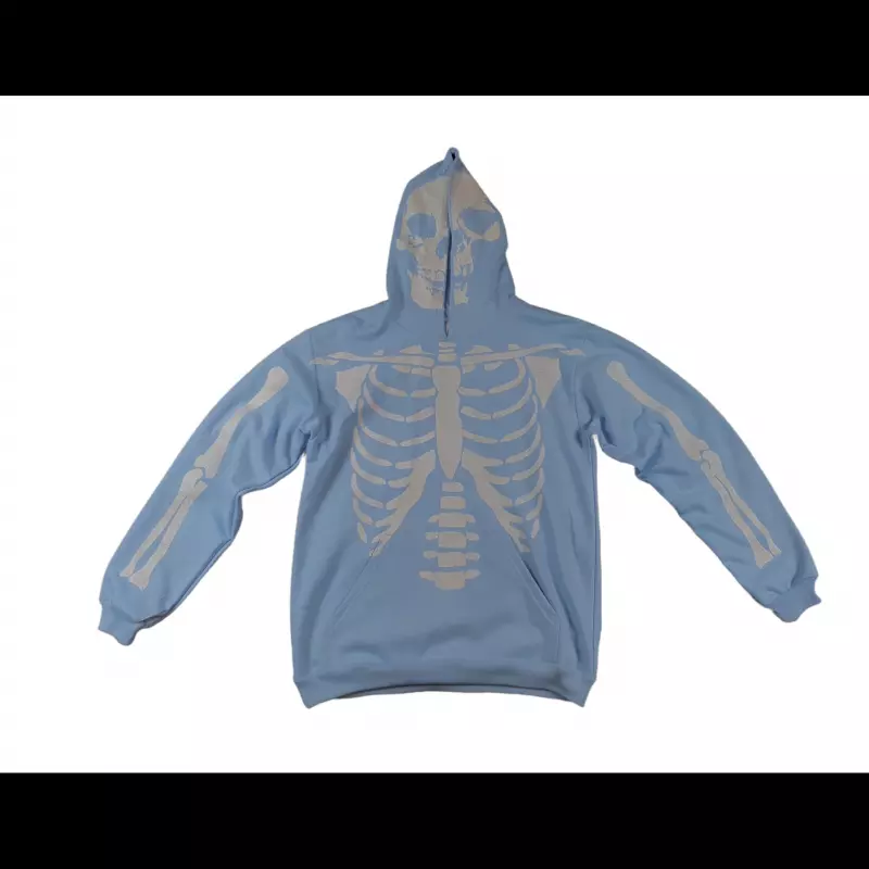 SKELETON CELESTE/BLANCO TALLA L