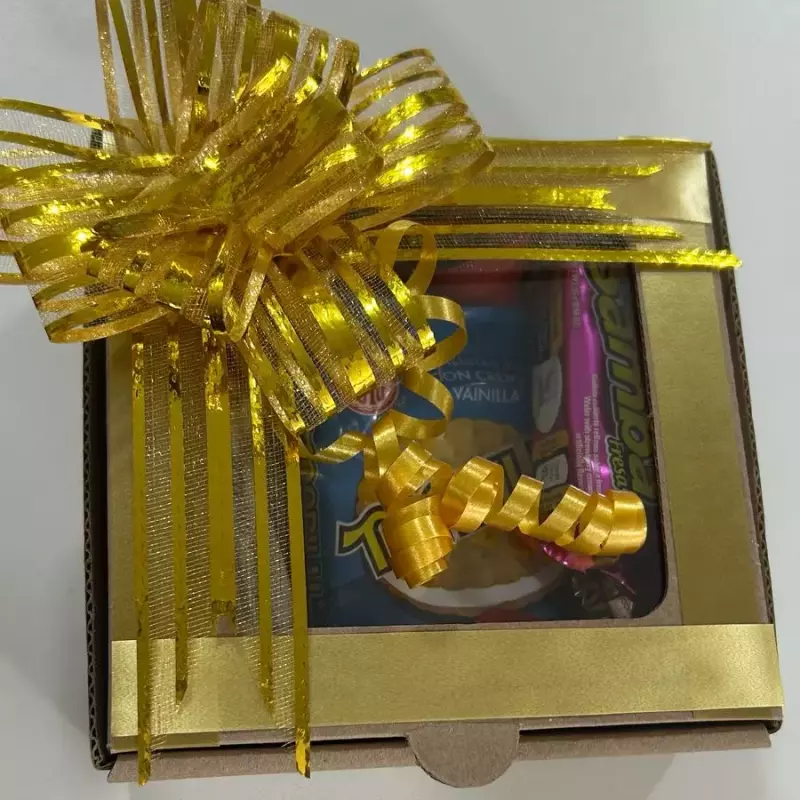 Cajita mini lazo dorado
